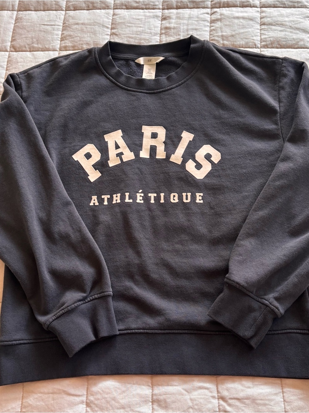 H&M Crewneck Sweatshirt with PARIS ATHLÉTIQUE Print